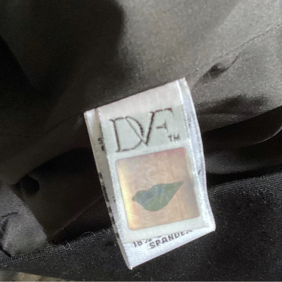 Diane Von Furstenberg Arianna Dress Woman’s Size 8 Leopard Print Black Back - Picture 10 of 14